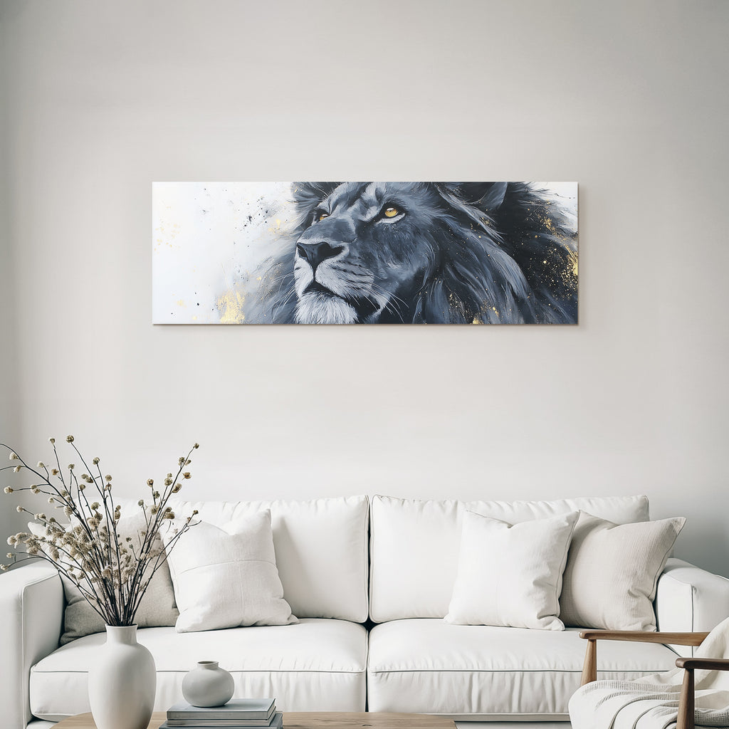Nahaufnahme Eines Lions Gesetzte Hintergrund