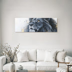 Nahaufnahme Eines Lions Gesetzte Hintergrund