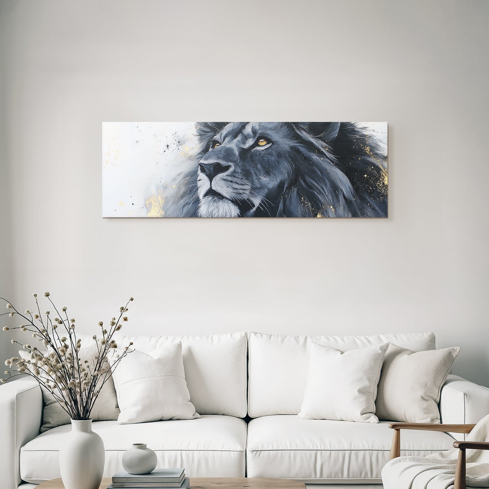 Nahaufnahme Eines Lions Gesetzte Hintergrund