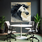 Pferd Mit Wallender Maehne Gemalt