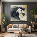 Pferd Mit Wallender Maehne Gemalt