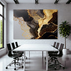 Abstraktekunst Schwarz Gold Texturen