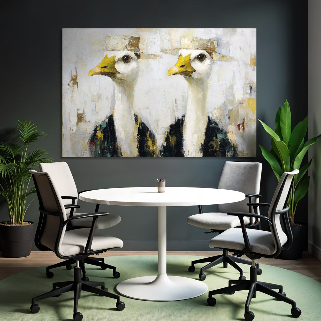 Enten Mit Hueten Impressionistisch
