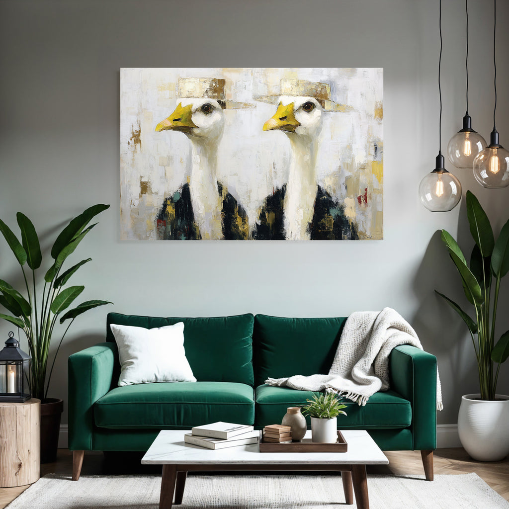 Enten Mit Hueten Impressionistisch