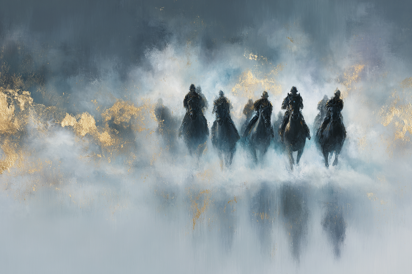 Reitende Gruppe Reiternebel Traumhaft | Grandeur Chic | Einrichtungsstile