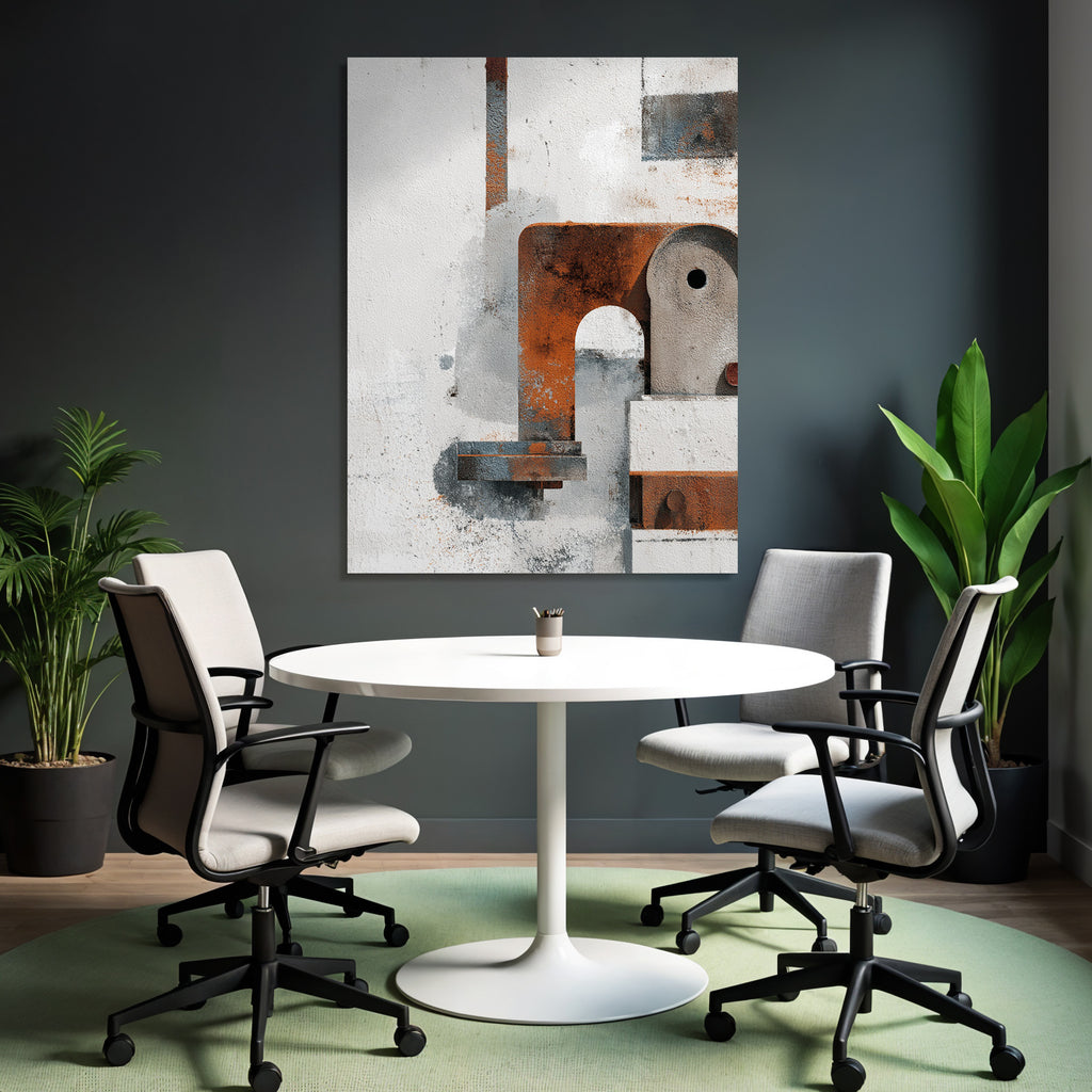 Abstrakte Geometrische Formen Rust Und Weiss