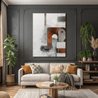 Abstrakte Geometrische Formen Rust Und Weiss