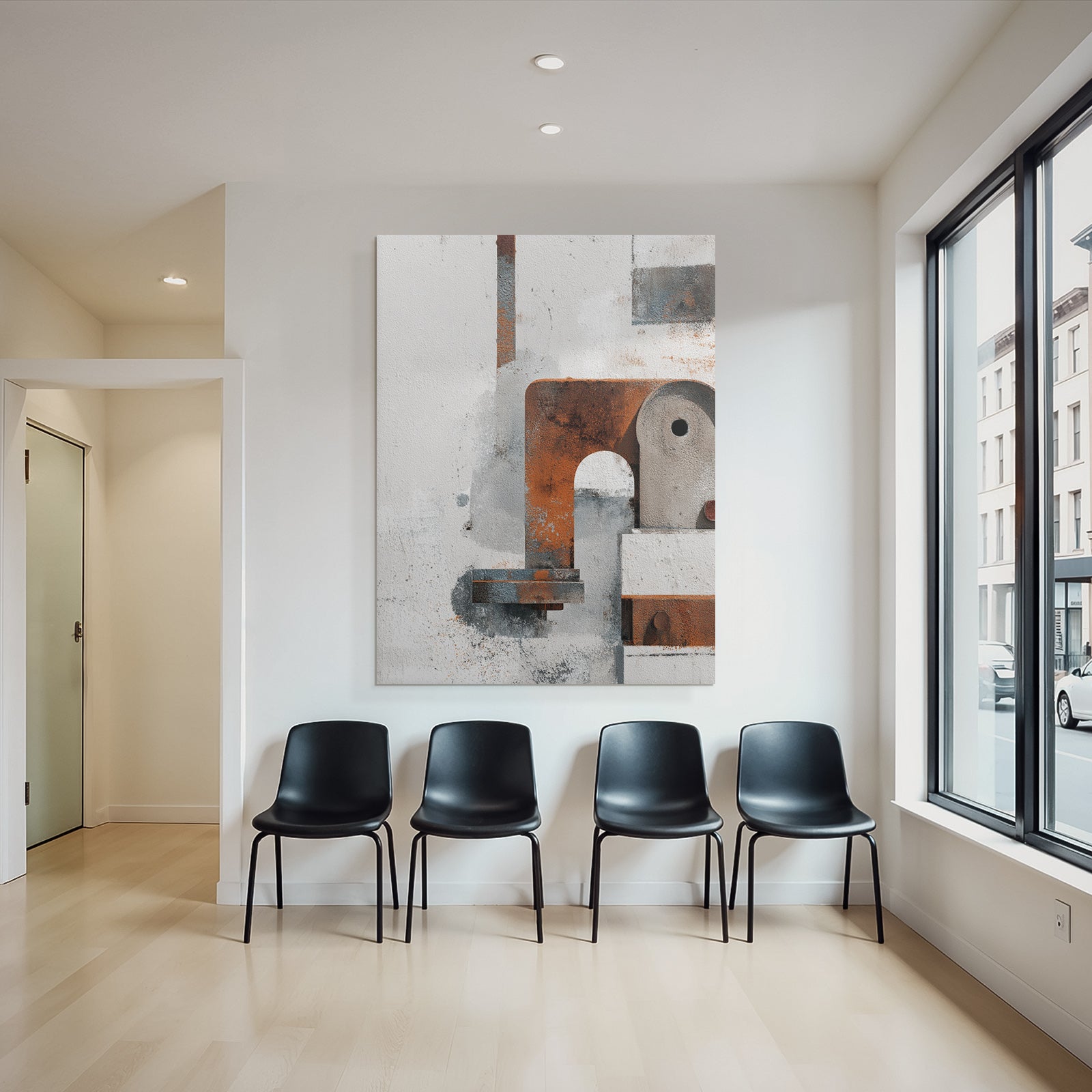 Abstrakte Geometrische Formen Rust Und Weiss