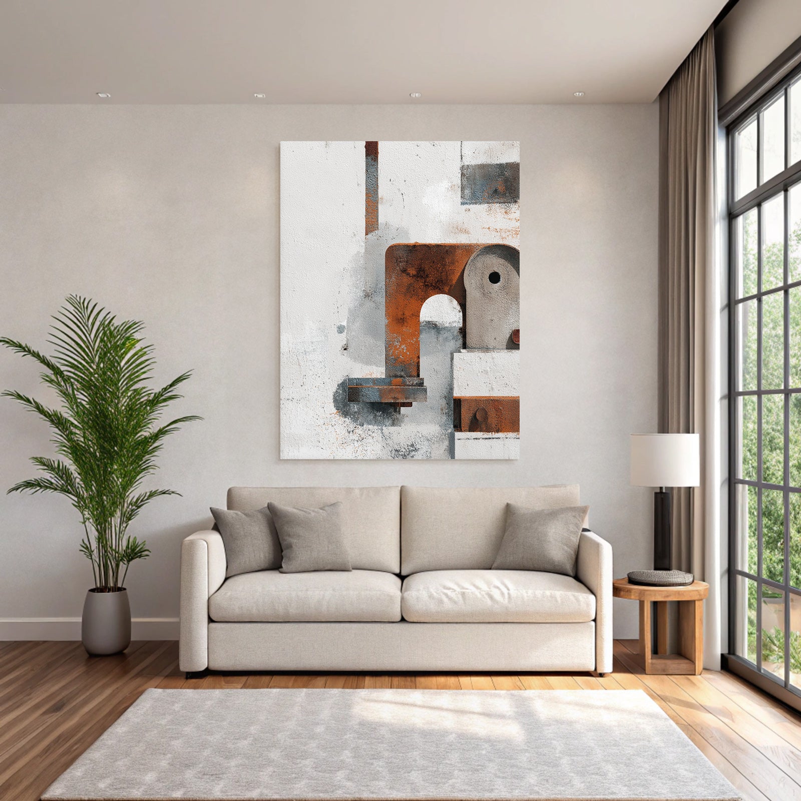 Abstrakte Geometrische Formen Rust Und Weiss