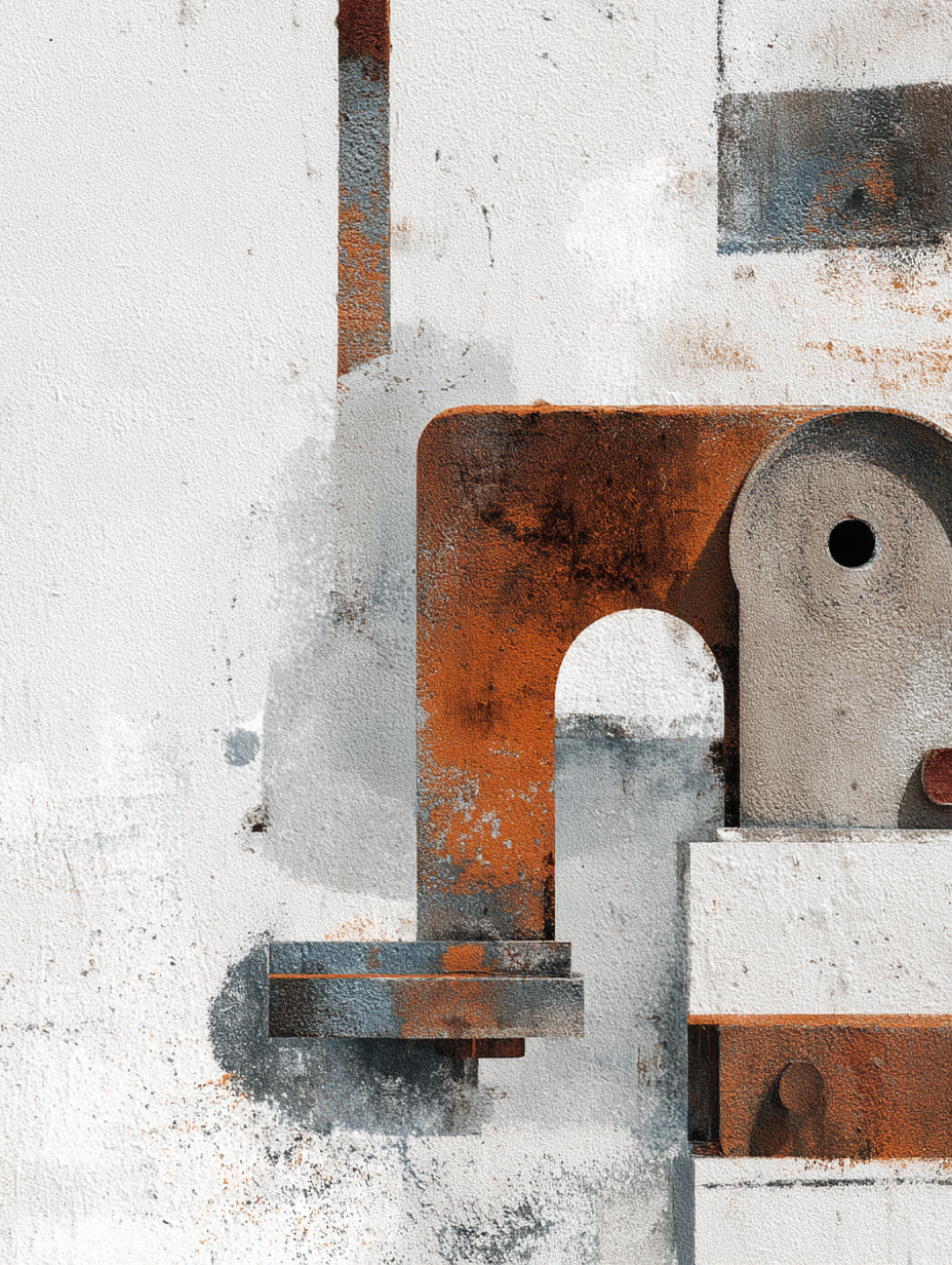  Abstrakte Geometrische Formen Rust Und Weiss | Industrial | Einrichtungsstile
