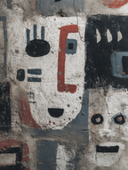  Abstrakte Gesichtsmalerei Wand Detail | Industrial | Einrichtungsstile