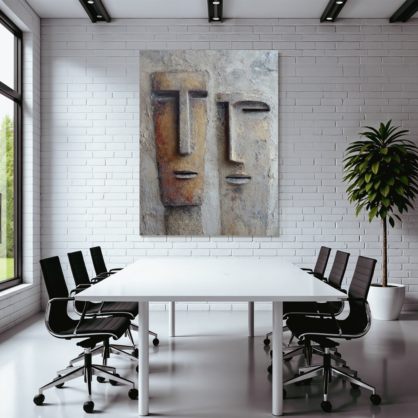Abstrakte Gesichtstextur Wand Panel