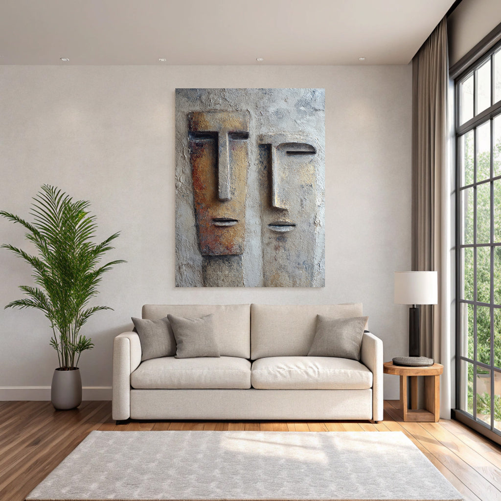 Abstrakte Gesichtstextur Wand Panel