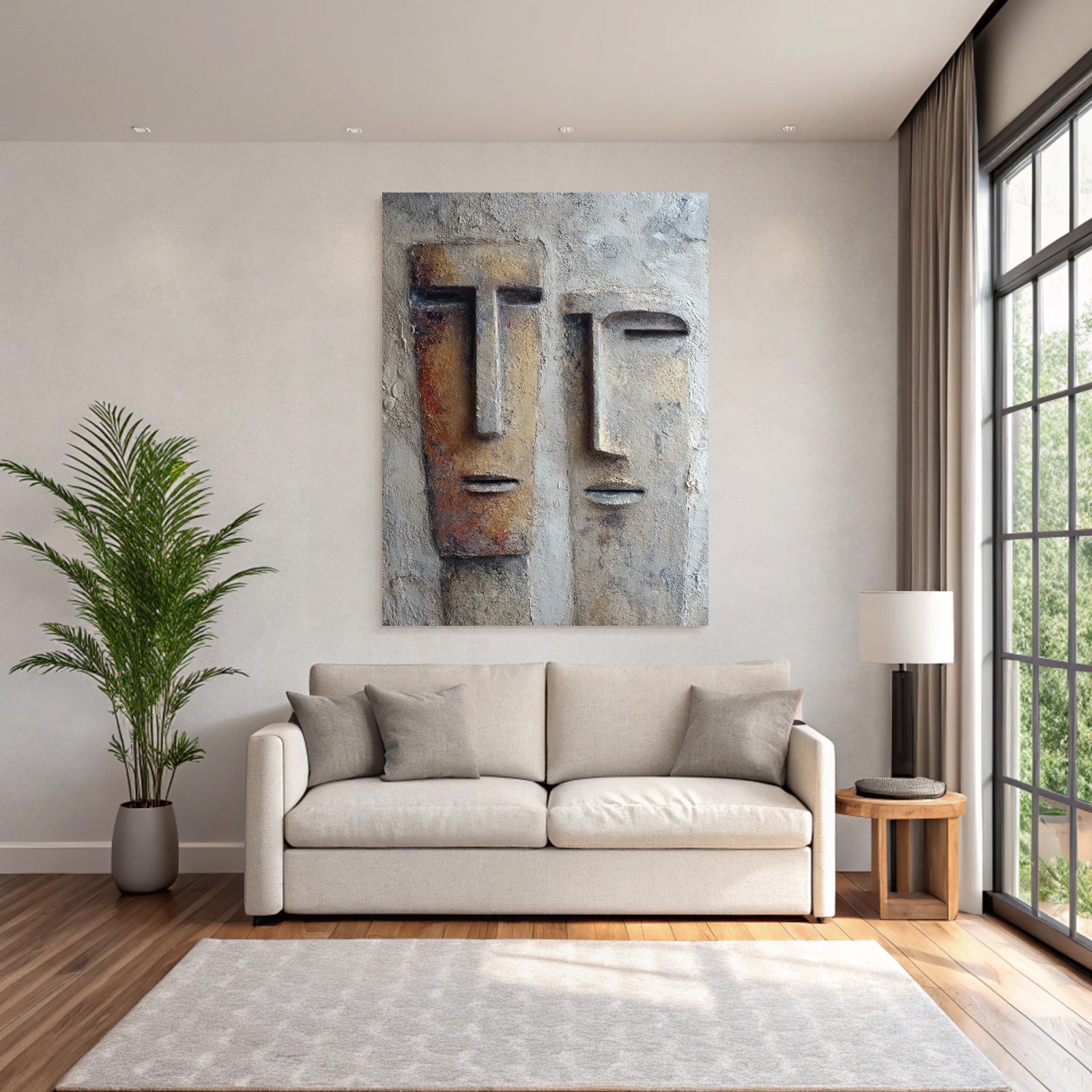 Abstrakte Gesichtstextur Wand Panel