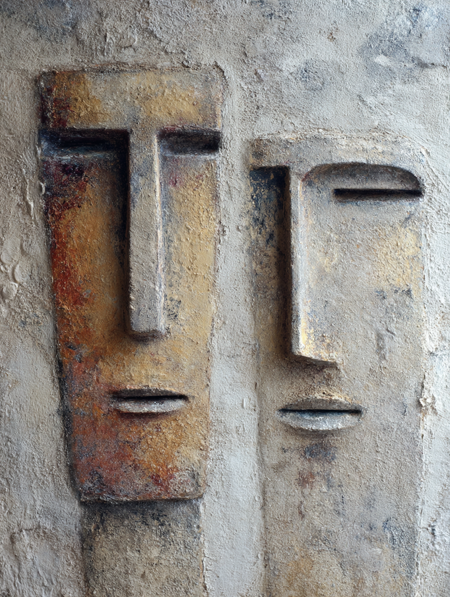  Abstrakte Gesichtstextur Wand Panel | Industrial | Einrichtungsstile