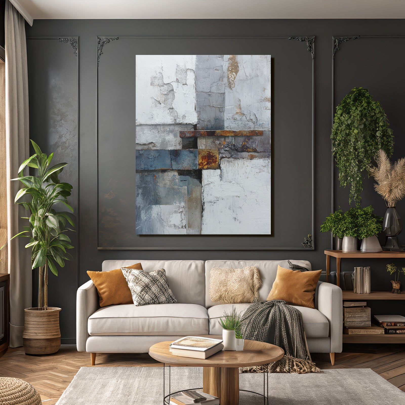 Abstrakte Komposition Mit Texturen Und Farben