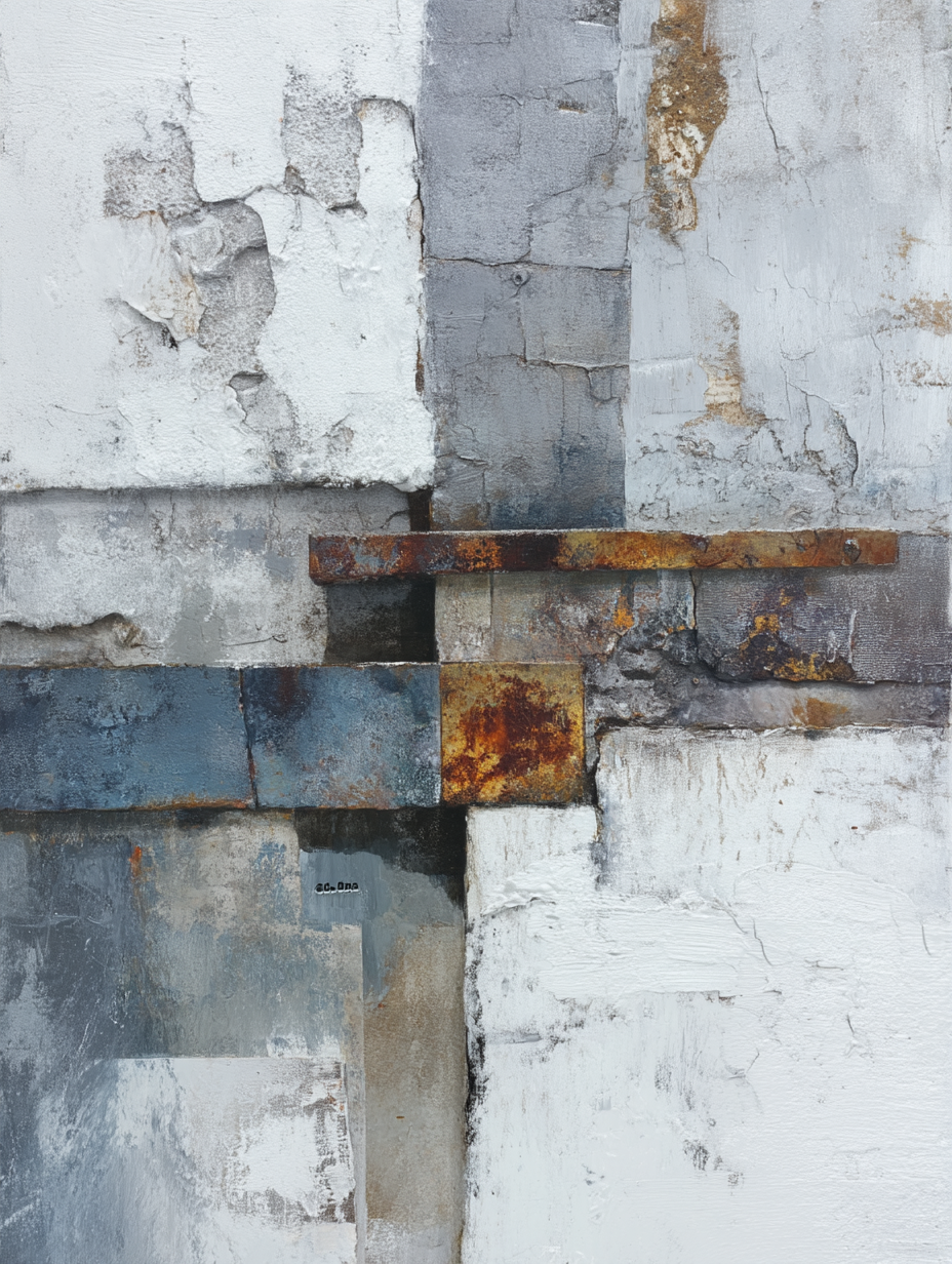  Abstrakte Komposition Mit Texturen Und Farben | Industrial | Einrichtungsstile