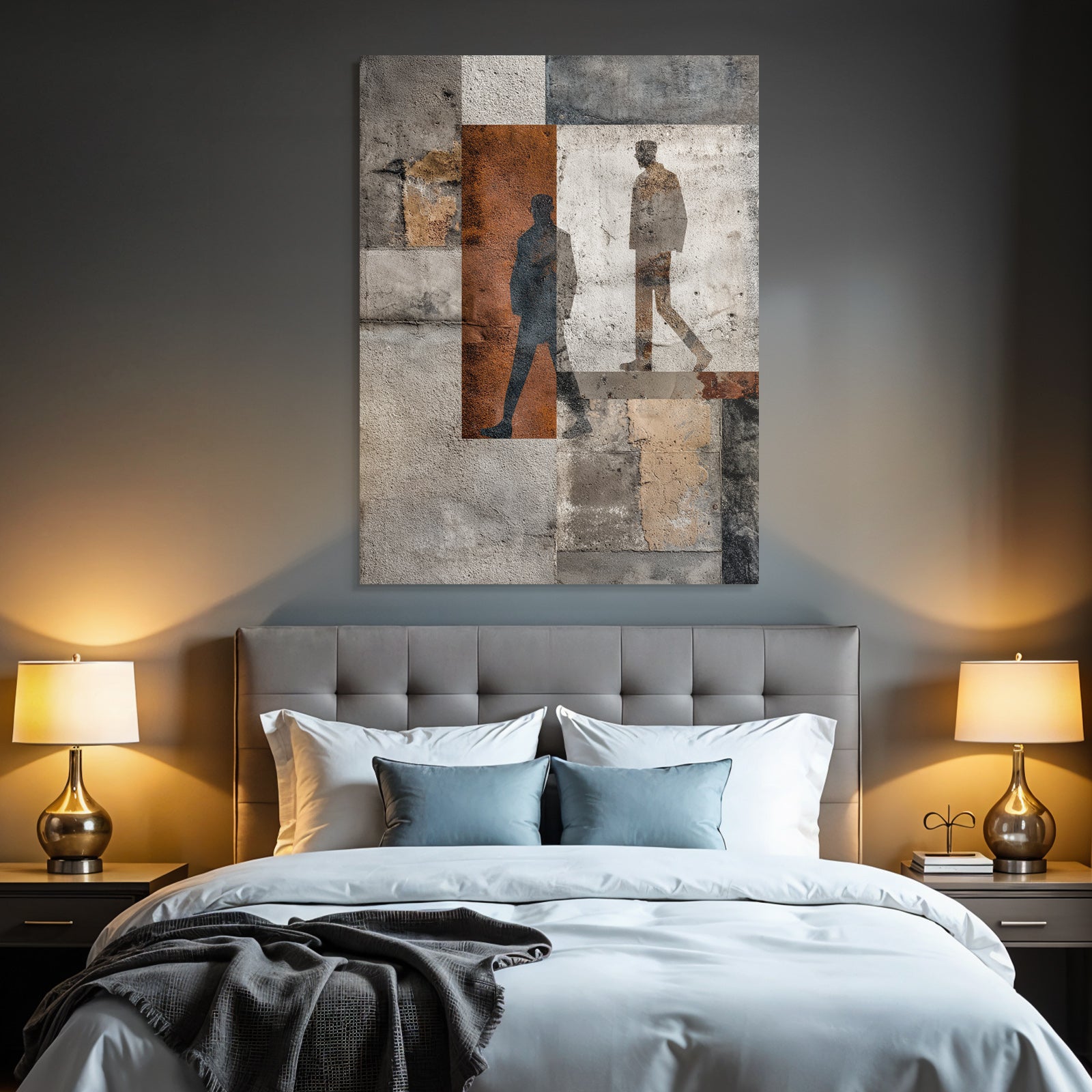 Abstrakte Komposition Mit Texturen Und Silhouetten