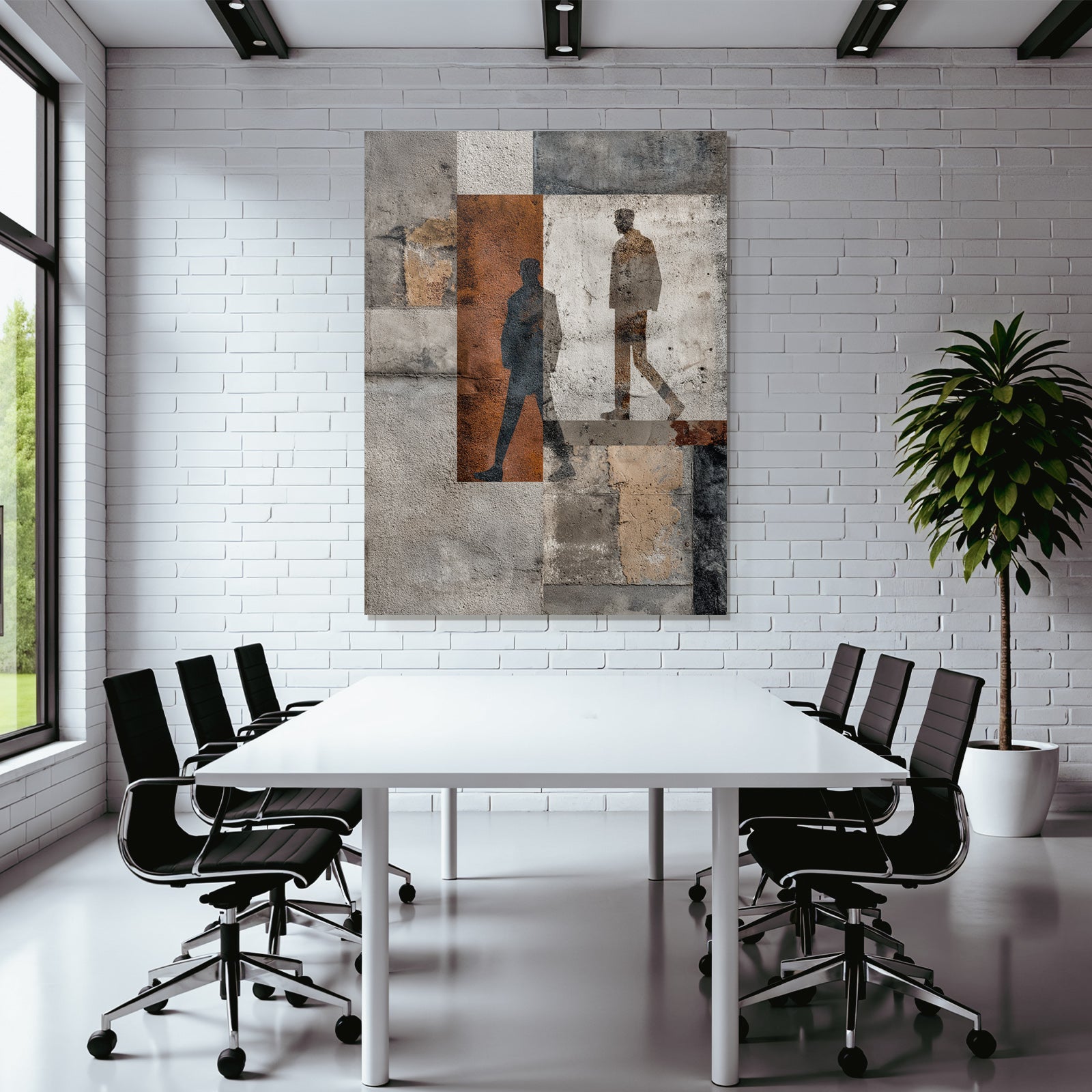 Abstrakte Komposition Mit Texturen Und Silhouetten