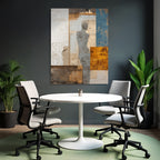 Abstrakte Komposition Verschiedene Texturen Farben Silhoutte