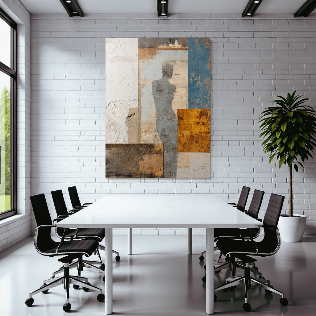 Abstrakte Komposition Verschiedene Texturen Farben Silhoutte