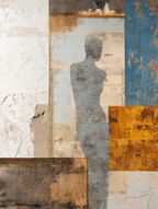  Abstrakte Komposition Verschiedene Texturen Farben Silhoutte | Industrial | Einrichtungsstile