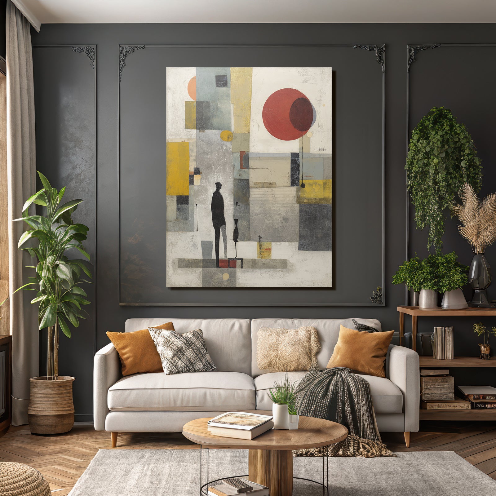 Abstrakte Kunst Geometrische Formen Moderne Minimalistisch