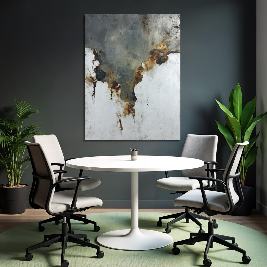 Abstrakte Kunst Grau Rost Und Weiss Textur