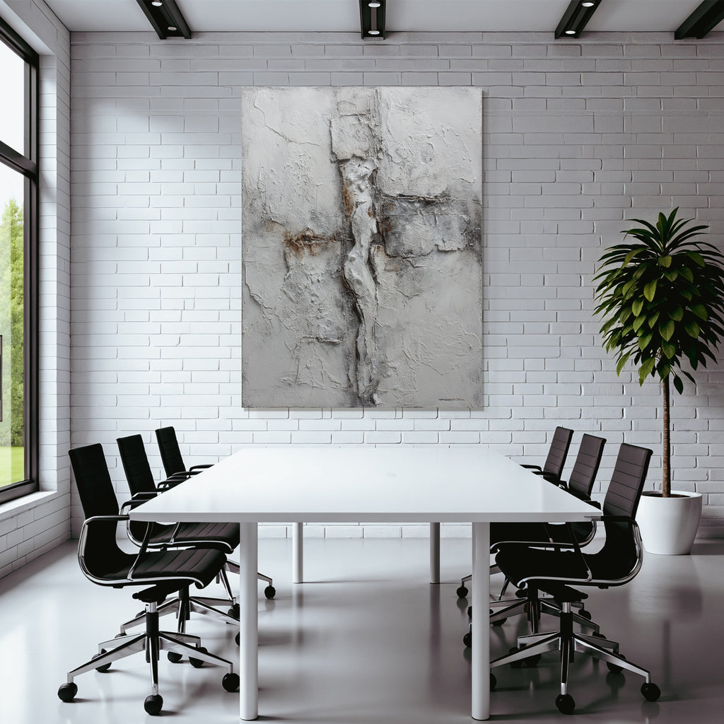 Abstrakte Kunst Grau Weiss Menschliche Figur