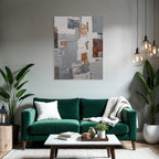Abstrakte Kunst Graue Weisse Goldene Braune Texturen