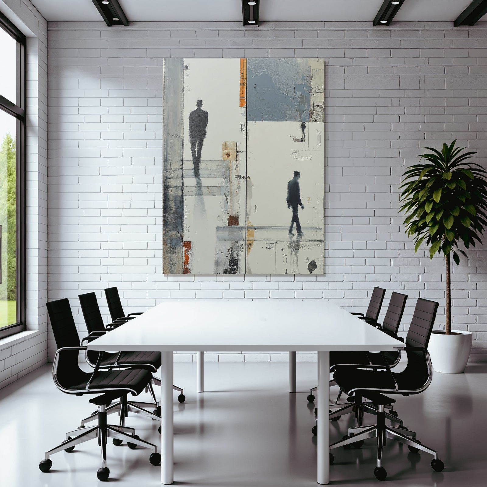 Abstrakte Kunst Silhuetten Gegen Hintergrund
