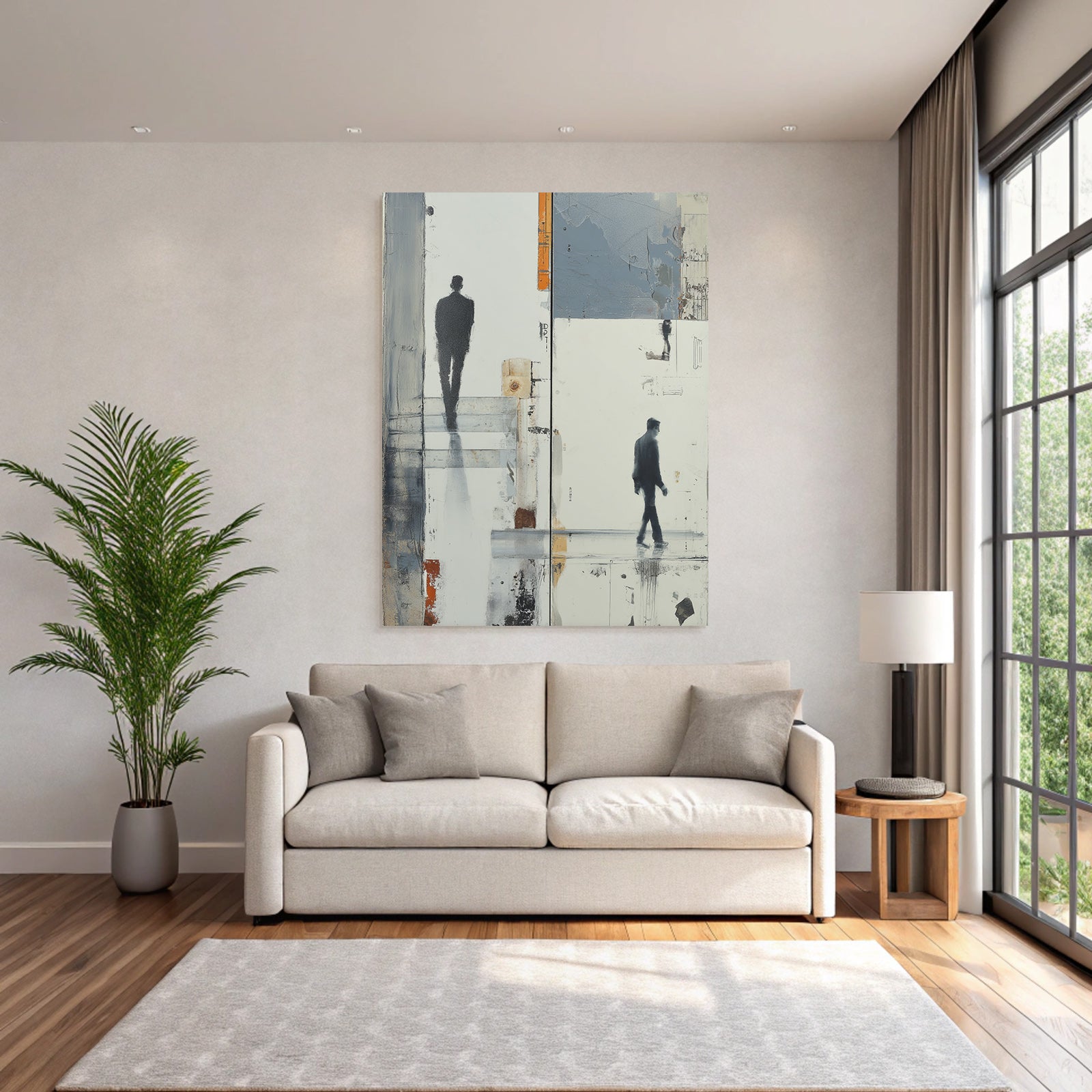 Abstrakte Kunst Silhuetten Gegen Hintergrund