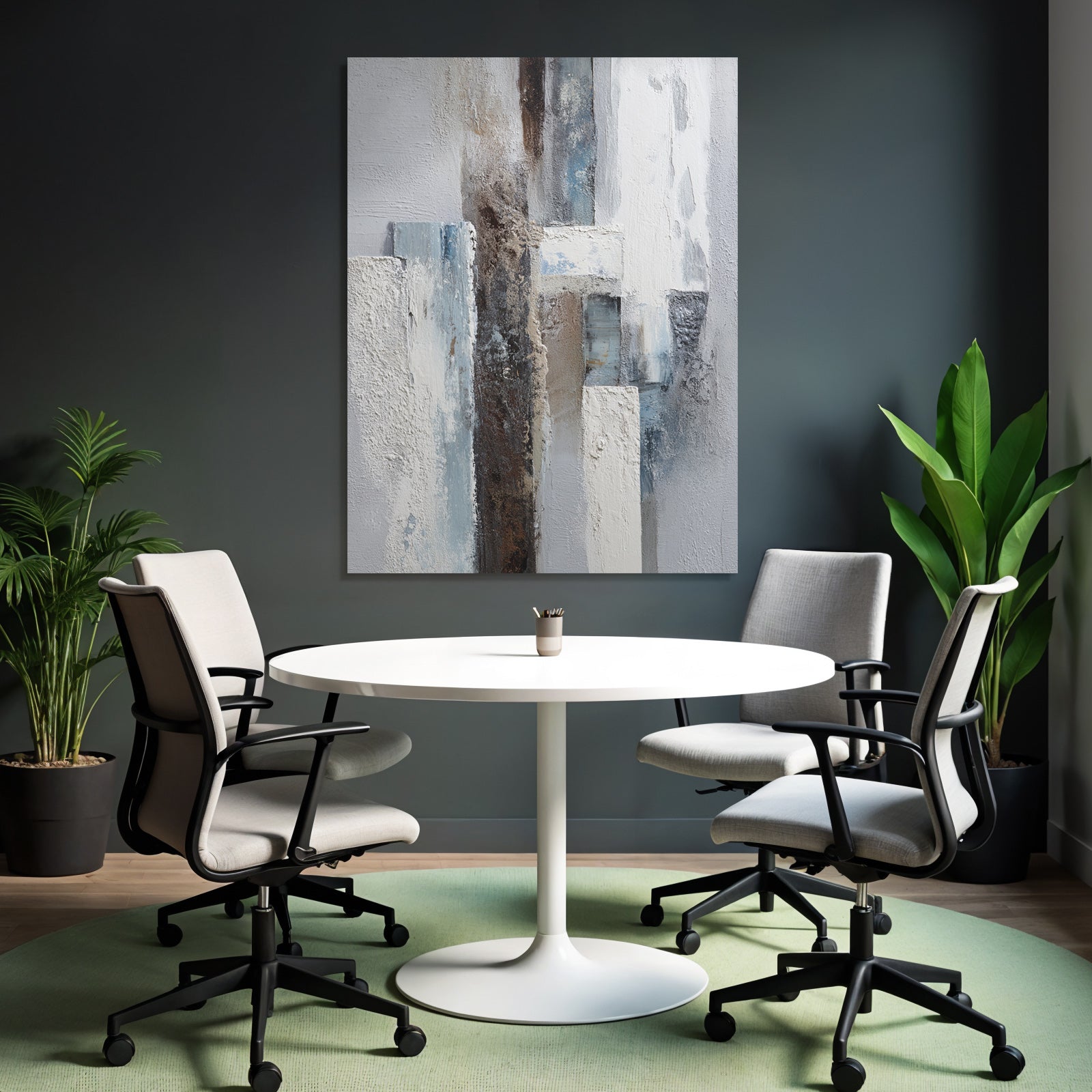 Abstrakte Kunst Texturen Weiss Blau Braun