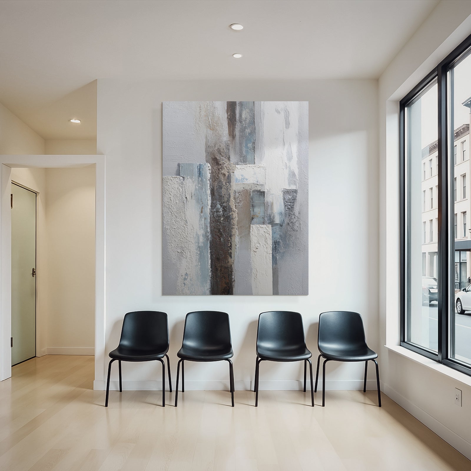Abstrakte Kunst Texturen Weiss Blau Braun