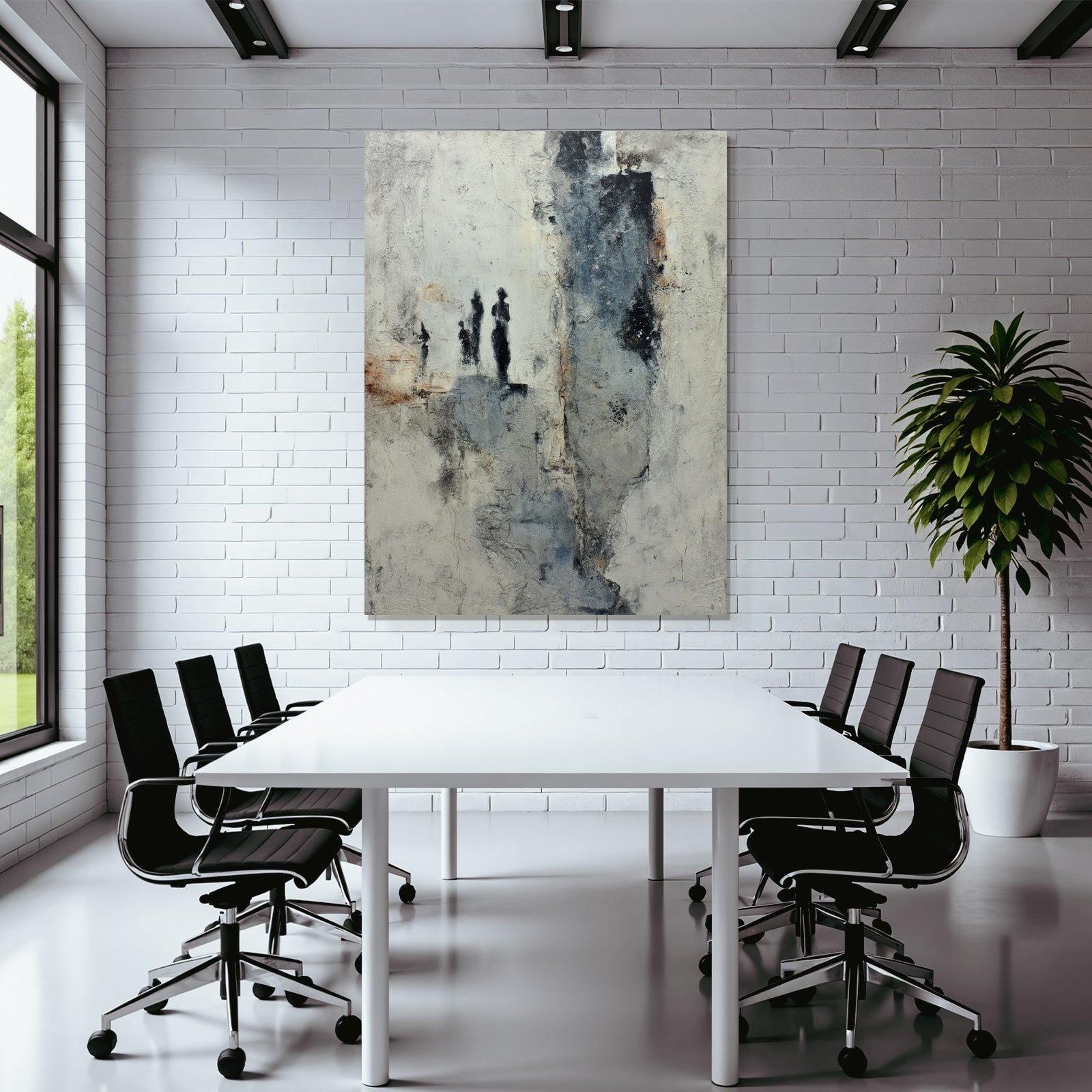 Abstrakte Kunst Wandmalerei Mit Texturen Und Mustern