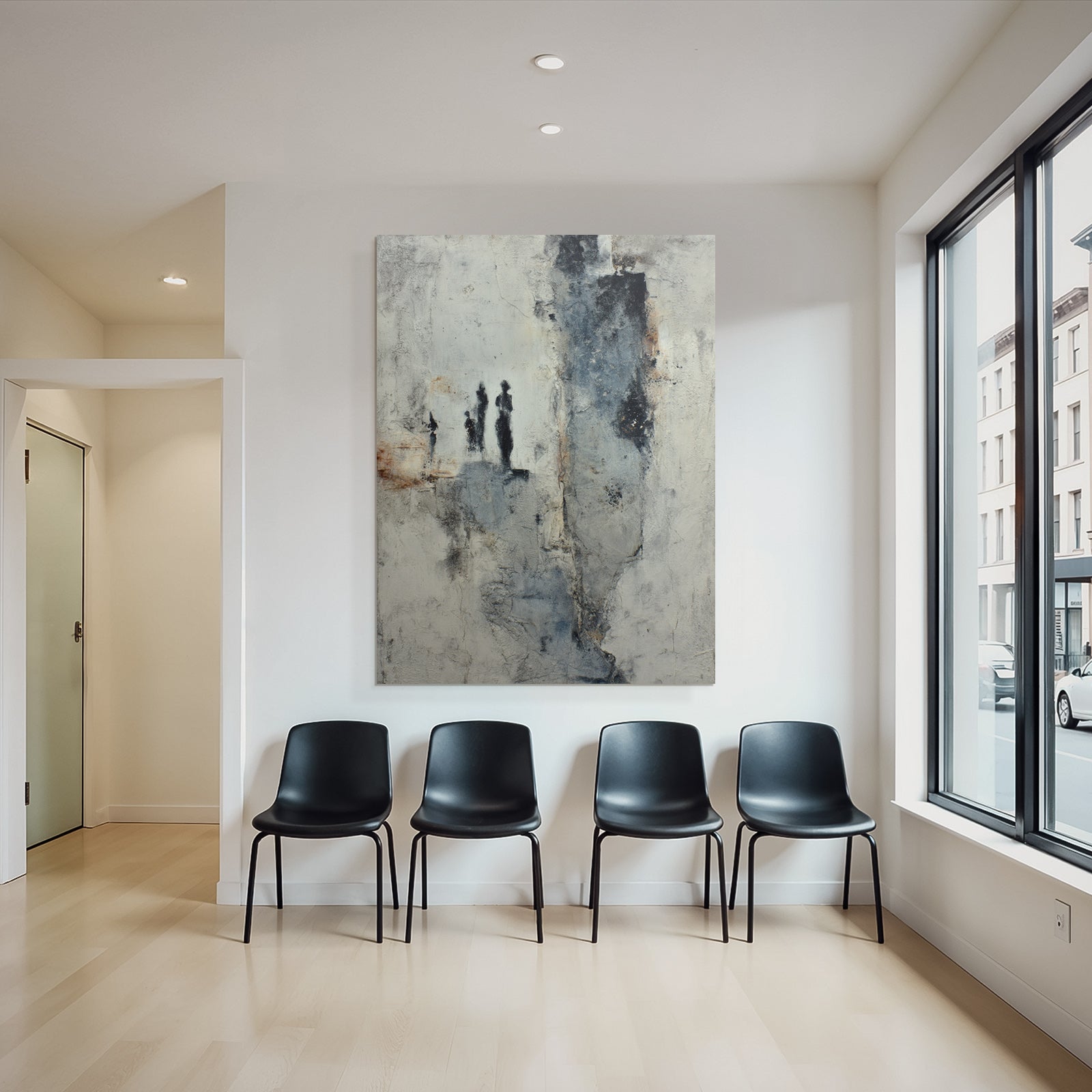 Abstrakte Kunst Wandmalerei Mit Texturen Und Mustern