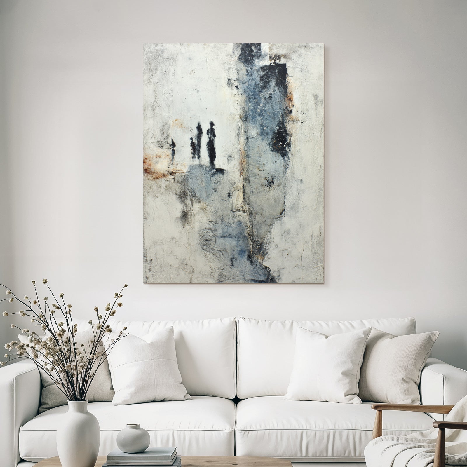 Abstrakte Kunst Wandmalerei Mit Texturen Und Mustern
