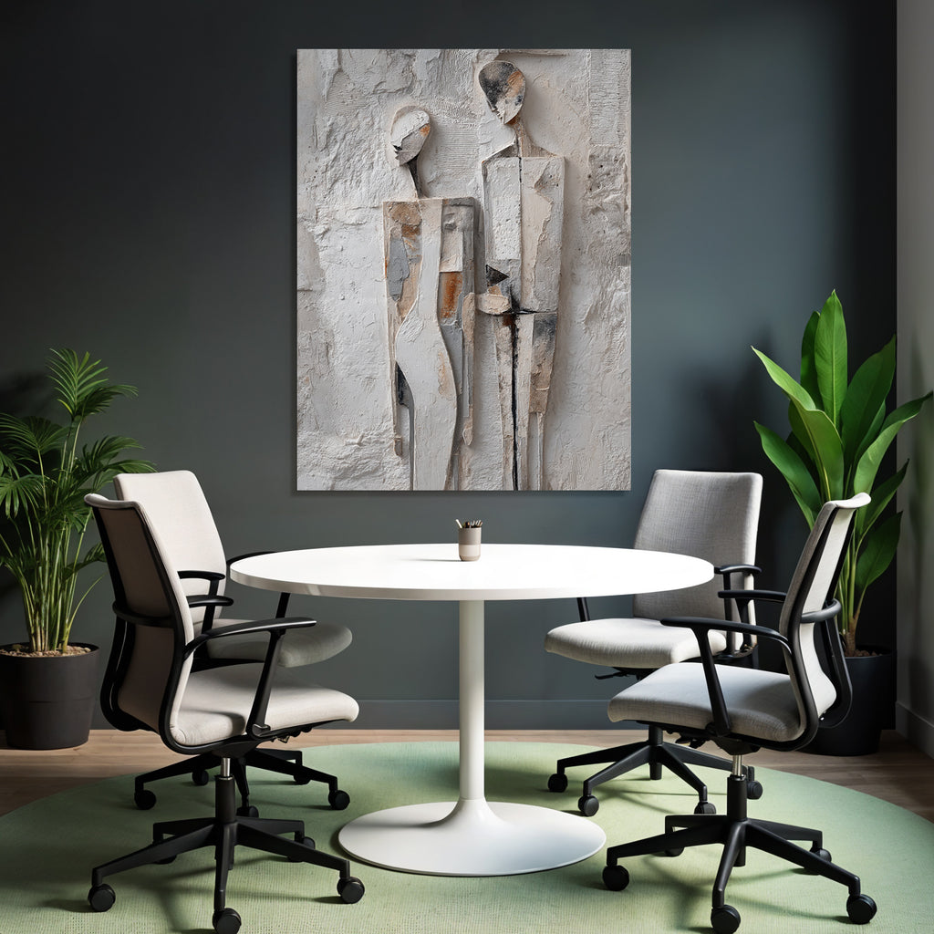 Abstrakte Kunst Zwei Figuren
