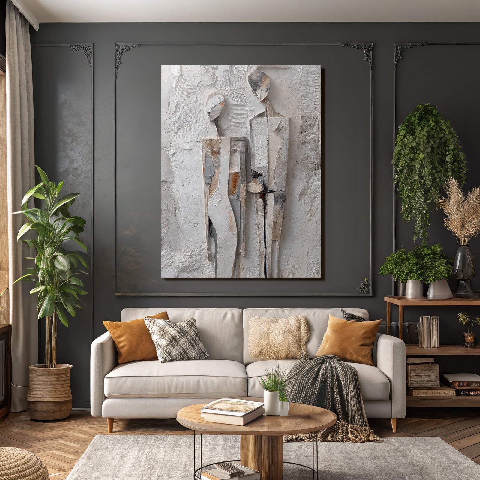 Abstrakte Kunst Zwei Figuren