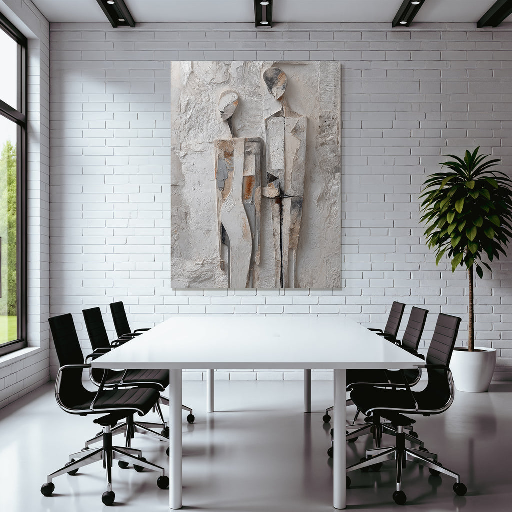 Abstrakte Kunst Zwei Figuren