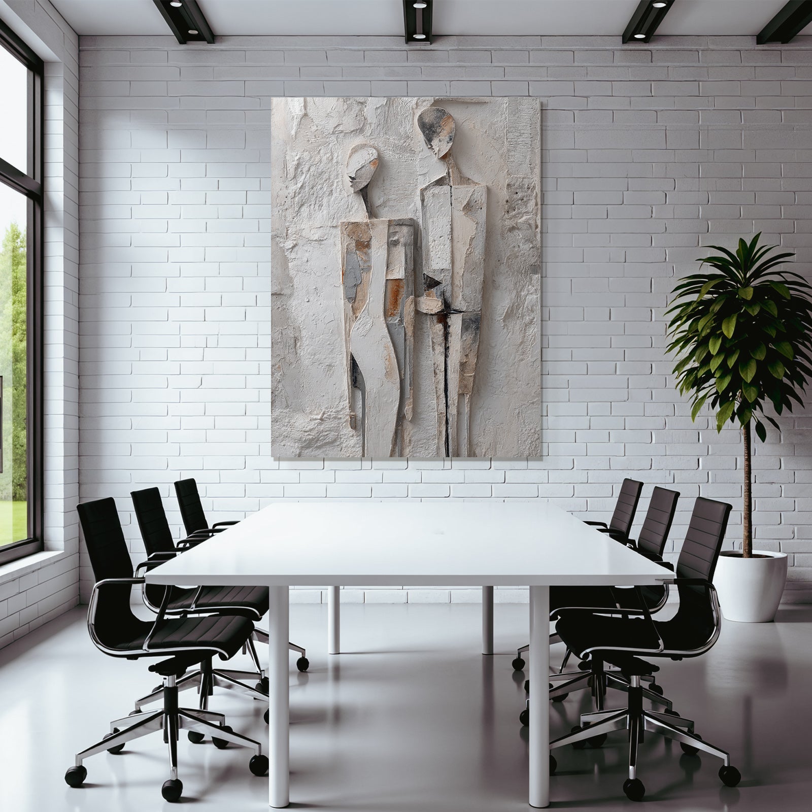 Abstrakte Kunst Zwei Figuren