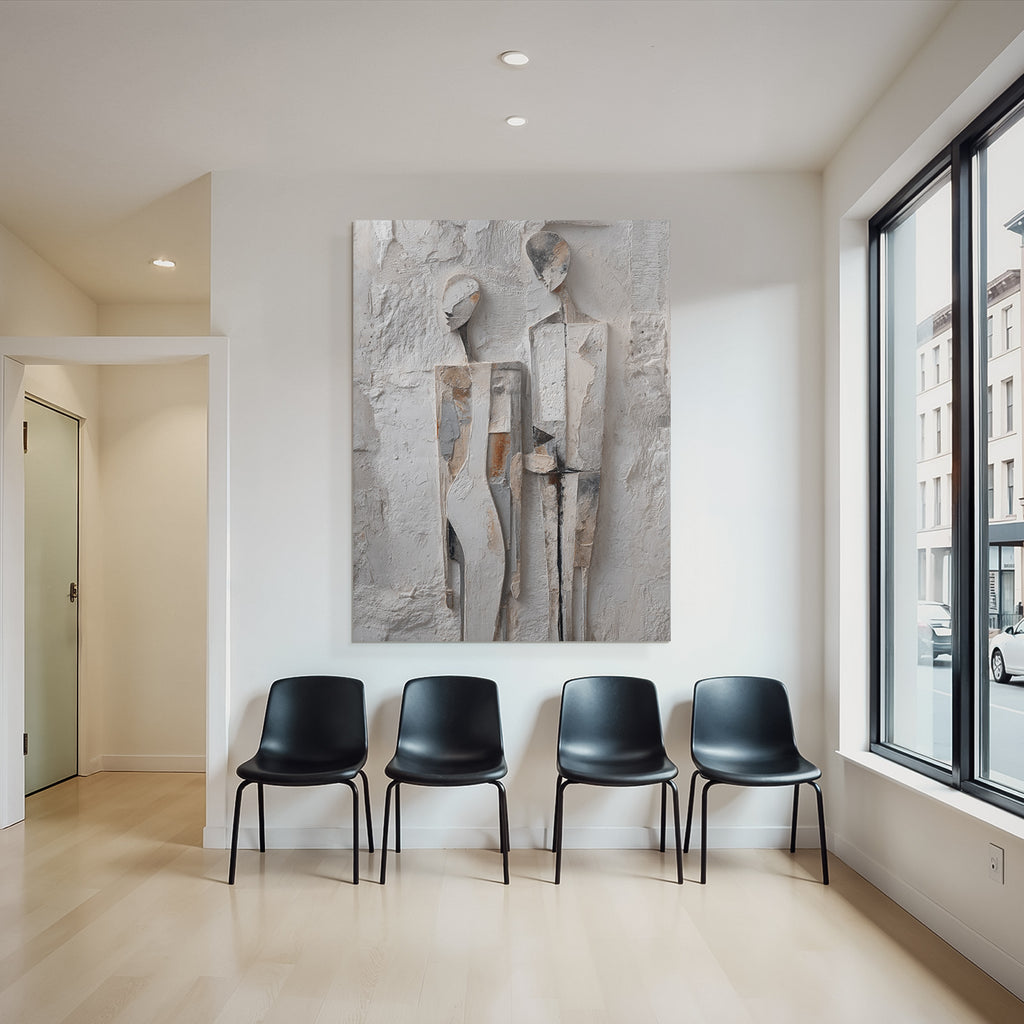 Abstrakte Kunst Zwei Figuren