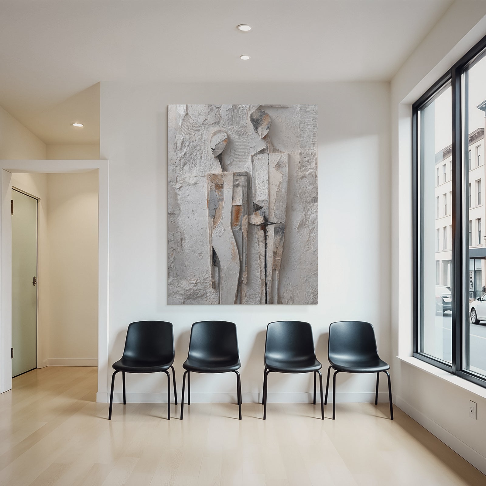 Abstrakte Kunst Zwei Figuren
