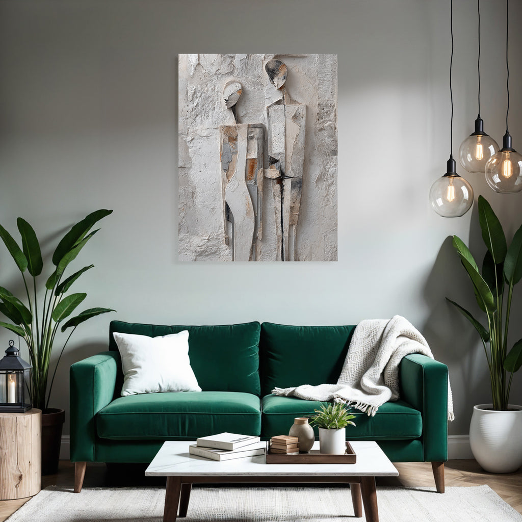 Abstrakte Kunst Zwei Figuren