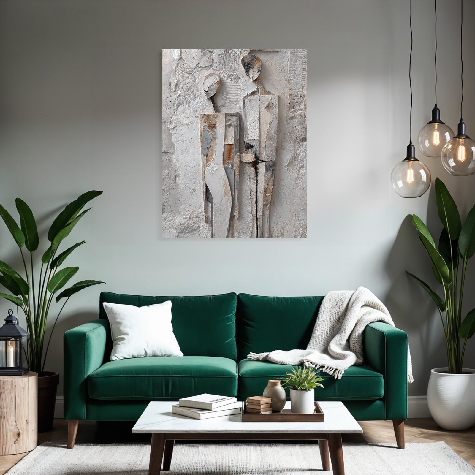 Abstrakte Kunst Zwei Figuren