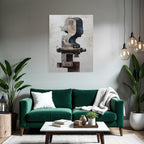 Abstrakte Skulptur Gesicht Industrial Elements