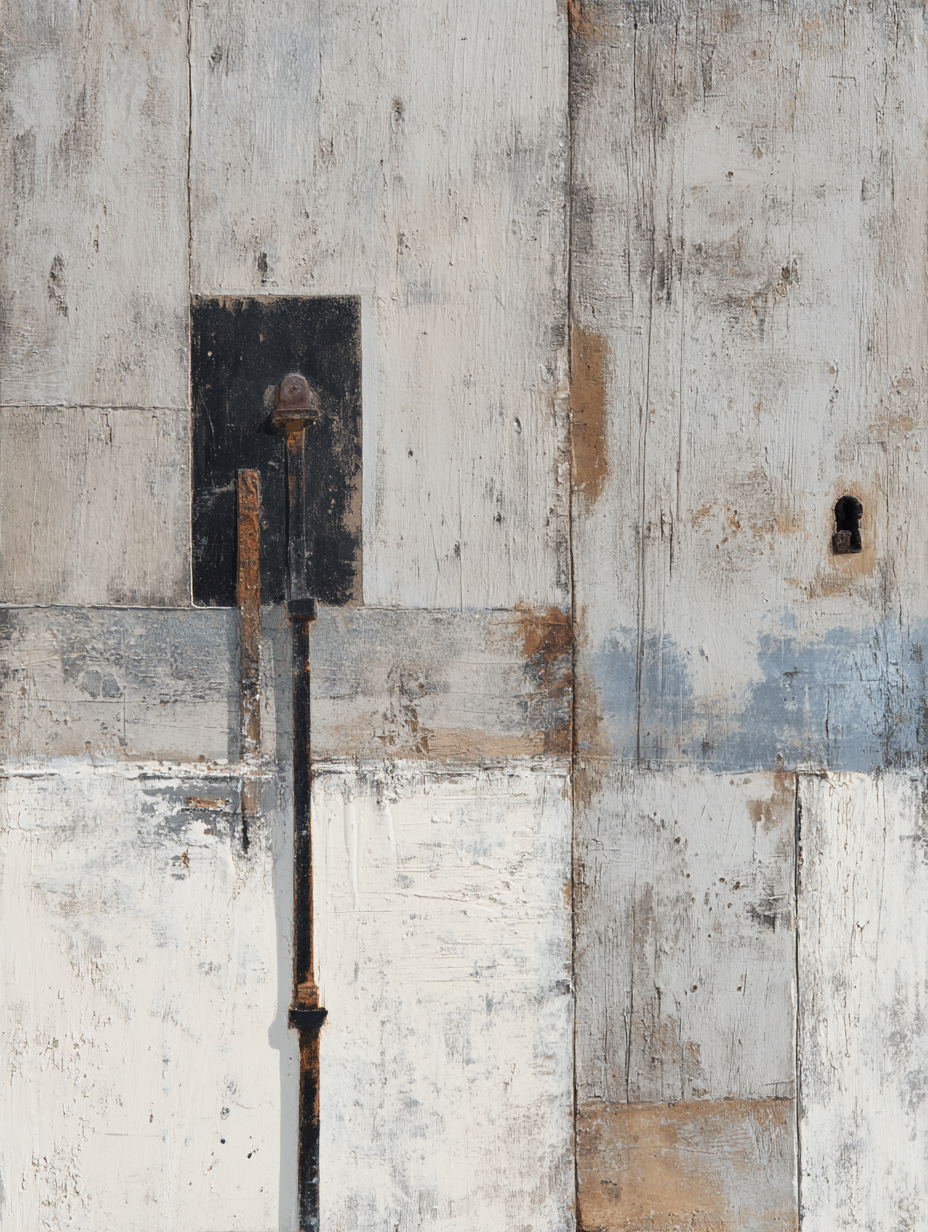  Abstrakte Wand Mit Texturen Farben Und Schluesselloch | Industrial | Einrichtungsstile