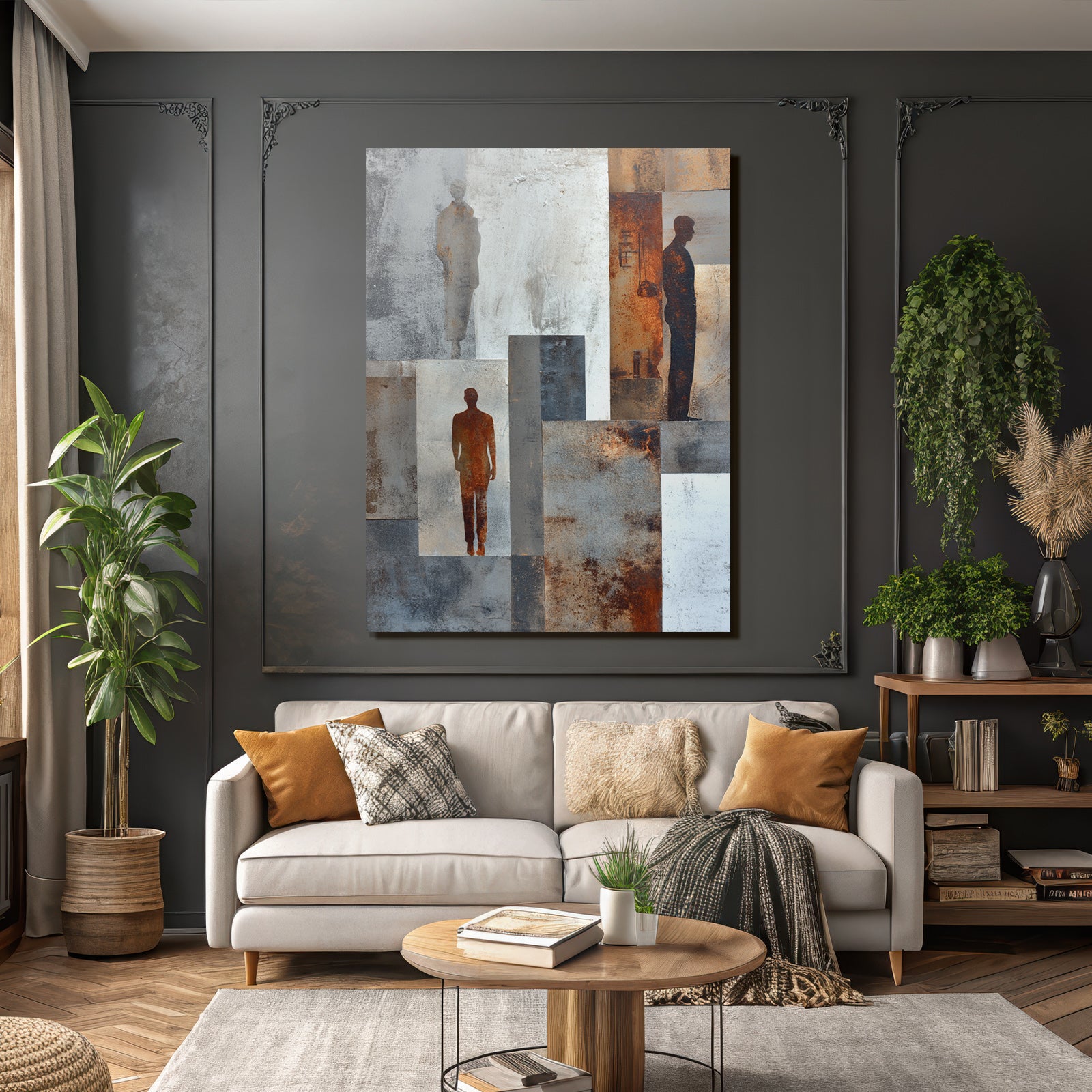Abstraktes Design Menschliche Figuren