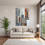 Abstraktes Design Menschliche Figuren