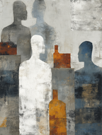  Abstraktes Gemaelde Figuren Mute Toene | Industrial | Einrichtungsstile